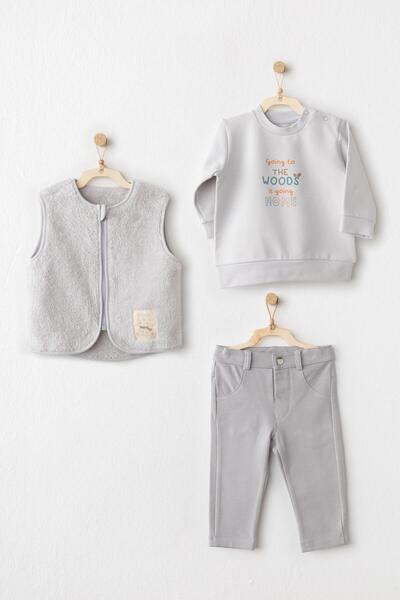 andywawa Ac26111 Hello Autumn 3'lü Takım Grey