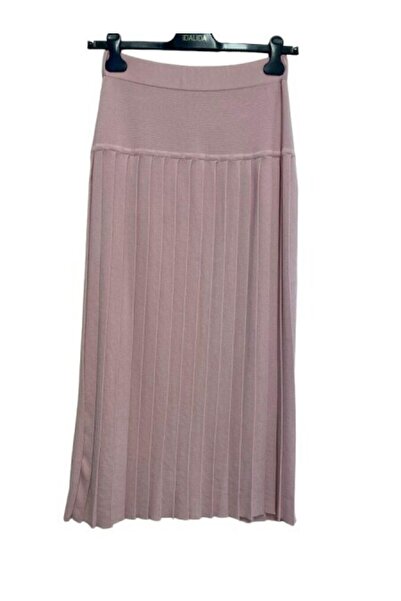 MISS DALIDA T24Y-2000 Trıko Pilise Etek 1481-PİNK