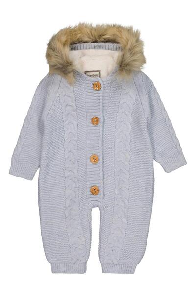 BEYBEK Hooded 3-12 Months Jumpsuit - Blue 3-6 Months