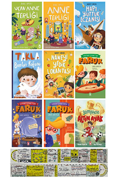 Timaş Çocuk Uçan Anne Terliği+Hapı Yuttuk+Faruk+Şampiyon Altın Ayak 9 Kitap S...