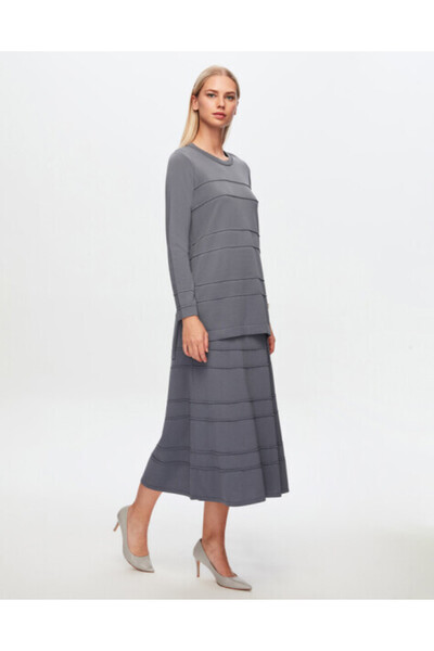 MISS DALIDA T24Y-2002 Çan Kesim Bekletmeli Etek 1270-BULLET