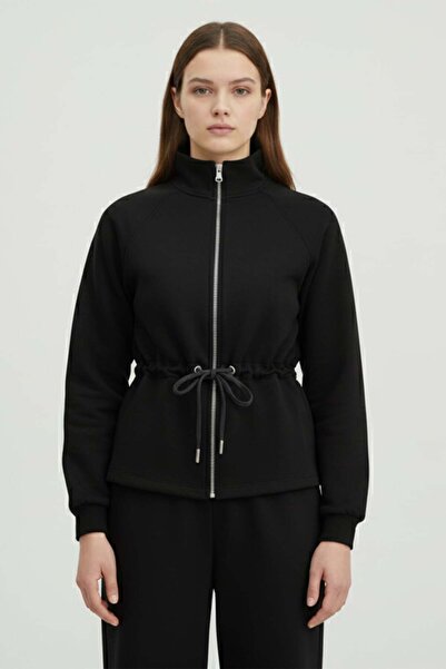 Veni Life Φούτερ με φερμουάρ και λεπτομέρεια σχέδιο μάτι πουλιού