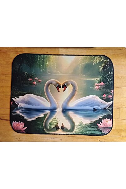 sgeteknoloji Sge Technology 55X45 cm Swan Anti-Slip Base Speed Surface Gamer Mouse Pad Gaming Pad