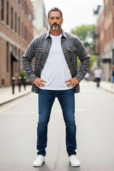 GÖMLEK GALERİSİ Slim Fit Plaid Lumberjack Sport Men's Shirt