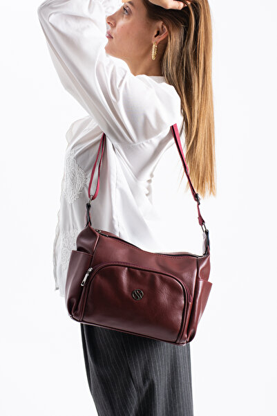 H&D COLLECTİON Geantă de mână și de umăr elegantă pentru femei, cu fermoar cu...