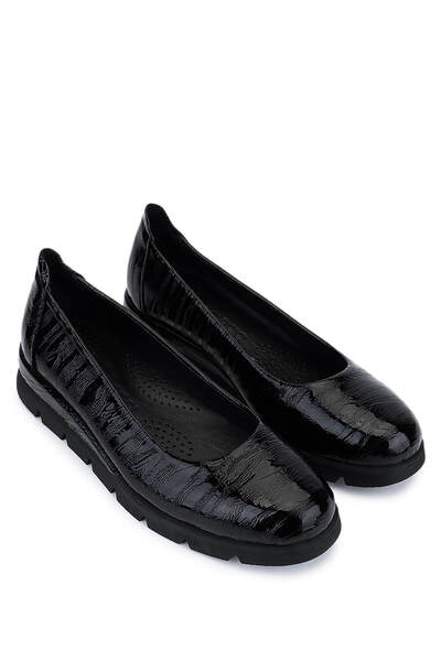 Tamer Tanca Women's Genuine Leather Black Comfort Shoes