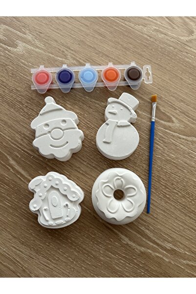 BalibeeCandle Yeni Yıl Boyama Seti – Çocuklar İçin 4’lü Taş Boyama: Noel , Do...