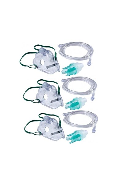 Sumbow عدد 3 قناع استنشاق مع أنبوب أكسجين وغرفة دواء لعلاج والحساسية متوافق مع أجهزة البخاخ الهوائي