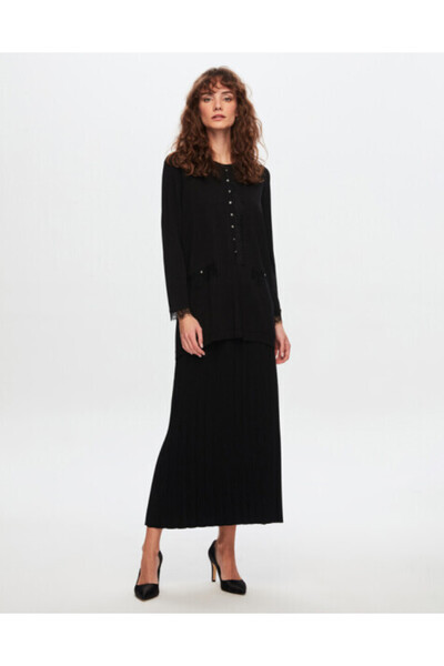 MISS DALIDA T24Y-2000 Trıko Pilise Etek 1252-MİNK