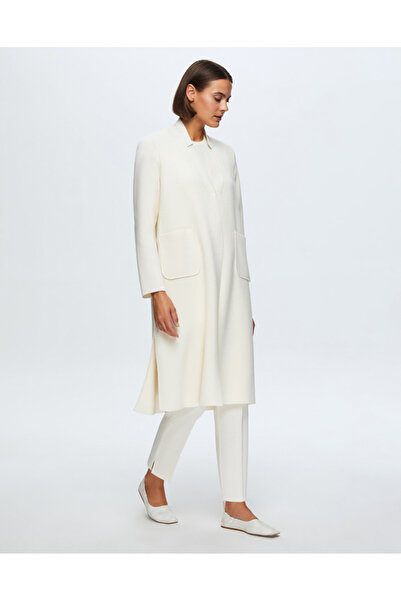 MISS DALIDA T24K-9004 Düz Renk Cepli Uzun Hırka FEDE-ECRU