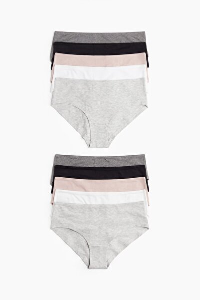 H&M 10'lu Pamuklu Hipster Külot