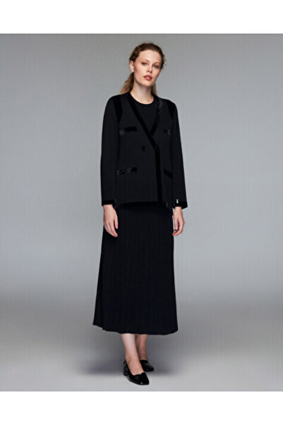 MISS DALIDA Kadife Detaylı Klasik Kahverengi Hırka