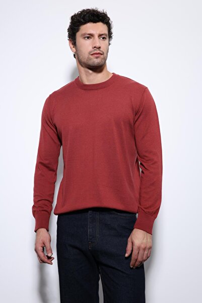 Antioch Burgundy Soft Textured Basic Men's Sweater