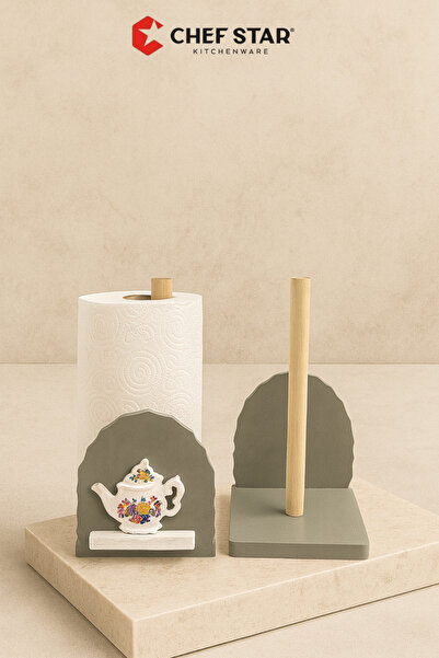 Chefstar Wooden Mixed Figure Paper Towel Holder – Adds Color to Your Kitchen ...