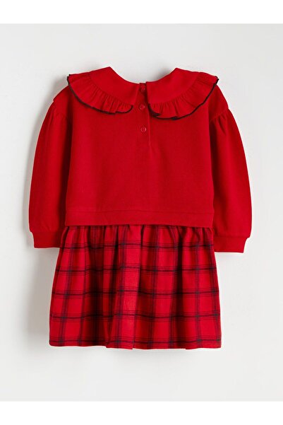 LC Waikiki LCW Kids Ekose Desenli Kız Çocuk Elbise