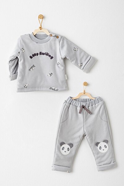 andywawa Ac26028 Fiber Keep Smiling 2'li Takım Grey