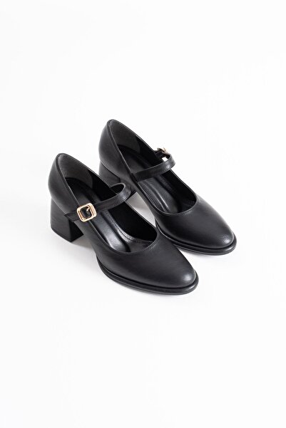 TRENDELLA Kelly Black Skin Women's Heeled Shoes