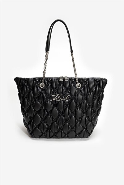 Karl Lagerfeld Deri Siyah Kadın Tote Çanta 246W3005