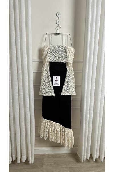 Onila Luxury Korean Barbie Kaftan Dress with Lace Detail