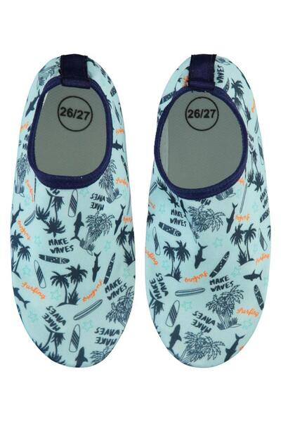 Civil Boys Palmiye Balık Printed Soleless - Size -30 Sea Shoes - Blue26