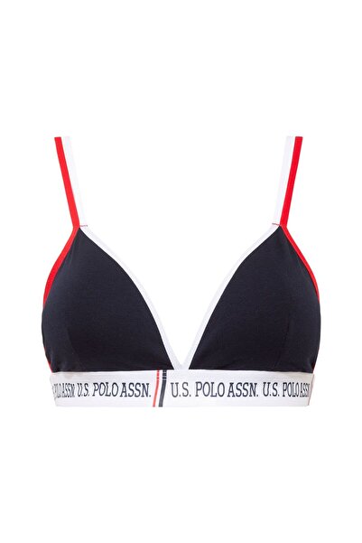 U.S. Polo Assn. Women's Cotton Navy Blue Slip&Navy Blue Bustier Set - Navy Blue - Astps66A46T7-Mlac