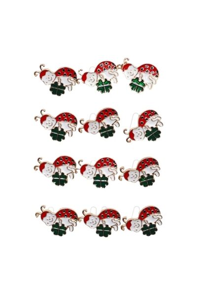 GOLD MARKET Set de 12 broșe Mărțișor, Model 10 — Buburuză tradițională de pri...