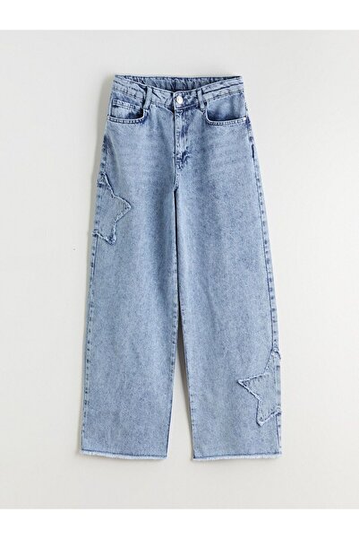 LC Waikiki LCW Kids Wideleg Kız Çocuk Jean Pantolon