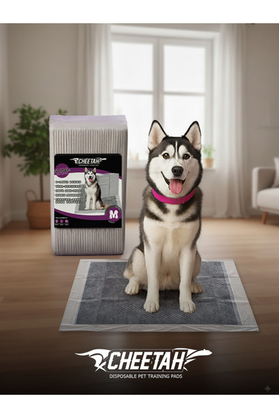 cheetah وسادات تدريب الحيوانات الأليفة للاستخدام مرة واحدة، 6 طبقات، لون رماد...