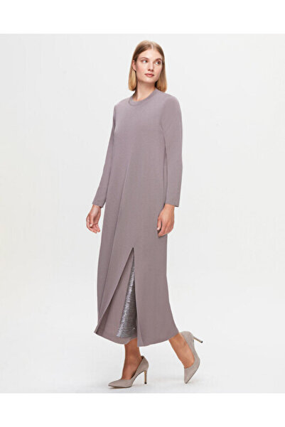 MISS DALIDA T25K-4012 Yırtmacı Taş Detaylı Elbise FARAD-GREEN