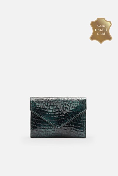MAFİ Python Verde Croco %100 Genuine Leather Women's Wallet