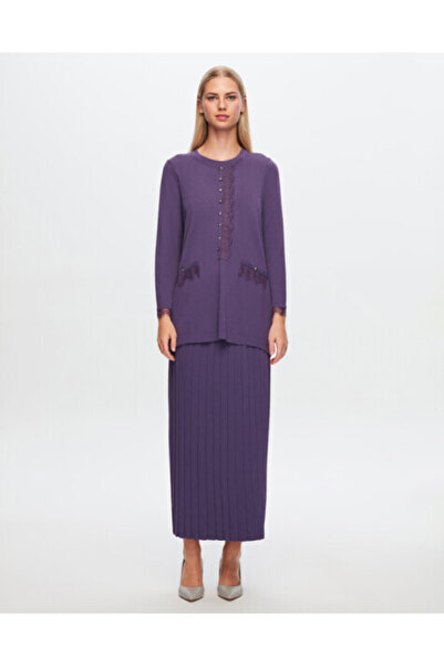 MISS DALIDA T24Y-2016 Triko Plise Etek 1270-BULLET