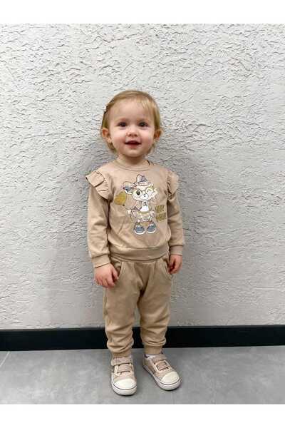 Gocoland Girls' Tracksuit/Pajama Set, Teddy Bear Print