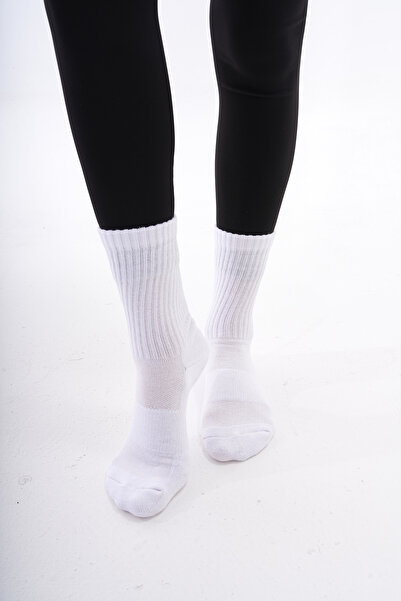 moda mivana 2-Pack Towel Sole 100% Cotton Tennis Socks, Breathable Anti-Sweat Unisex Extra Soft Socks