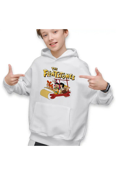 OEM Hanorac Copii Baieti Familia Flintstone Masina Aventuri Epoca de Piatra