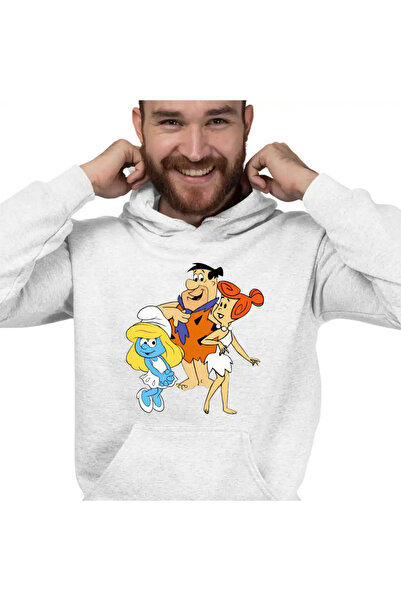 OEM Hanorac Barbati Familia Flintstone Strumfita Strumfii