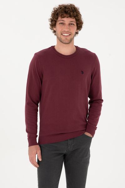 U.S. Polo Assn. Men's Burgundy Basic Sweater 50313713-Vr177