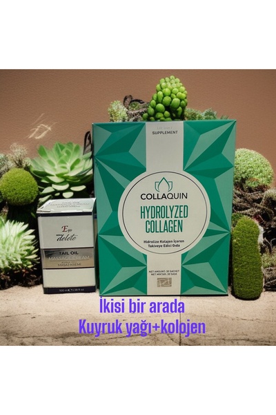 Egş DERMA delete COLLAQUİN HYDROLYZED COLLAGEN+ KUYRUK YAĞI MASAJ KREMİ HEDİYE
