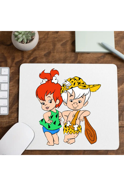 OEM Mousepad Familia Flintstone Bamm Bamm Pebbles Bebelusi Epoca de Piatra