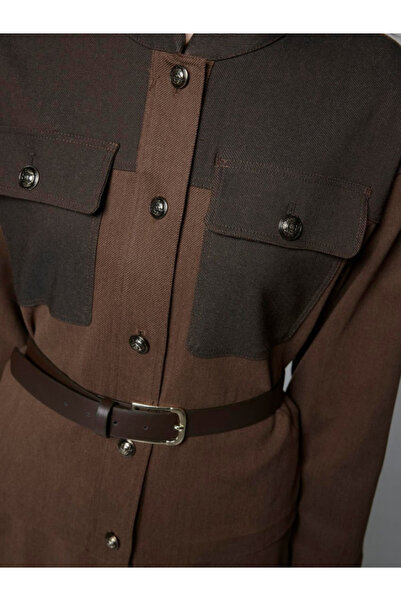 Zühre Pocket Detailed Waist Belted Double Suit Tk-1671