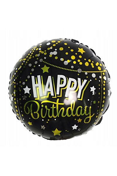 zola Σετ 5 μπαλόνια γενεθλίων, Zola, με μοτίβο αστεριών, διαφορετικά μεγέθη, μαύρο/χρυσό