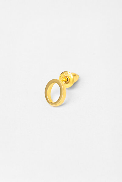 So CHIC... My Story O Harfi 18 Ayar Sarı Altın Kaplama Gümüş Tek Küpe