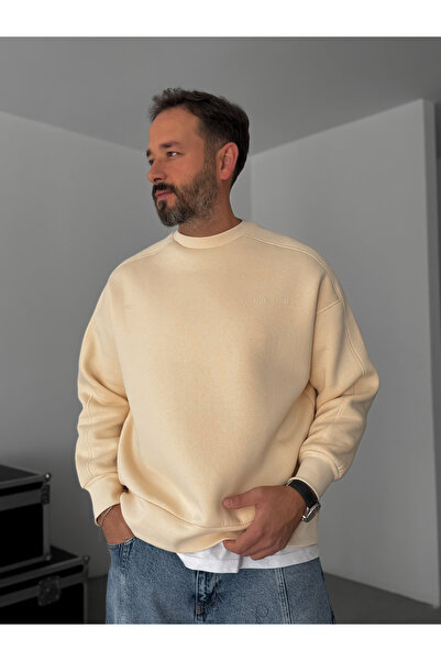 BYBASICMAN Bej Perfect Kabartmalı Sweat YP-5021