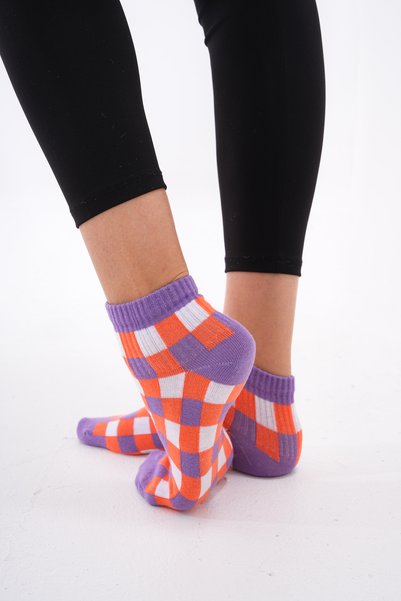 moda mivana Checkered (Seamless) Cotton Breathable Anti-Sweat Women's Socks