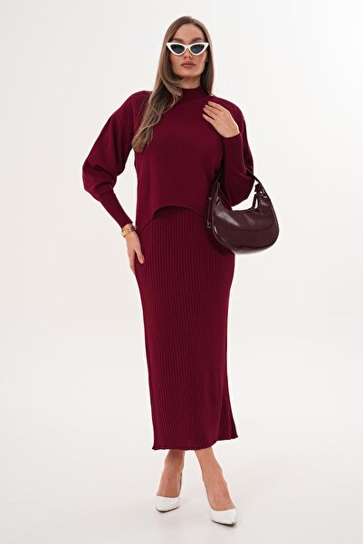 ŞİMAL Women's Knitwear Knitted Two-Piece Set 255050 -