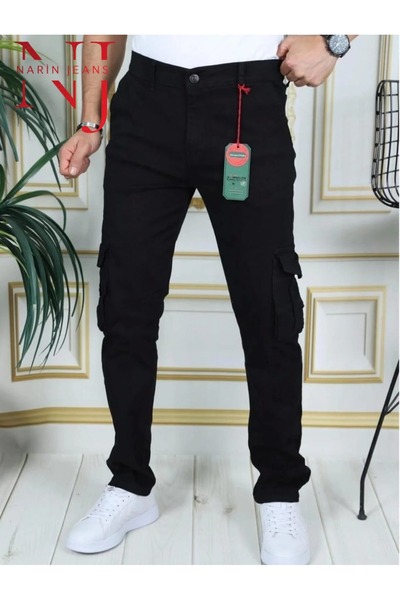 NARİN JEANS Ανδρικό τζιν παντελόνι COMANDO πλαϊνή τσέπη τεμαχίων