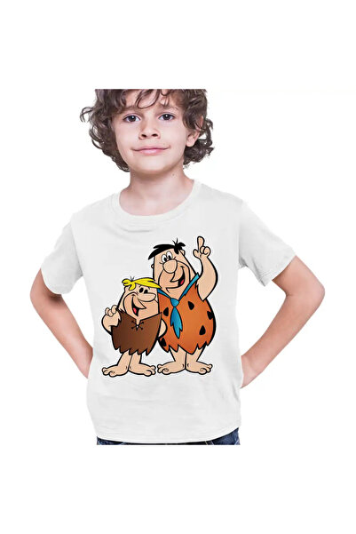 OEM Tricou Copii Baieti Familia Flintstone Fred Barney Epoca de Piatra