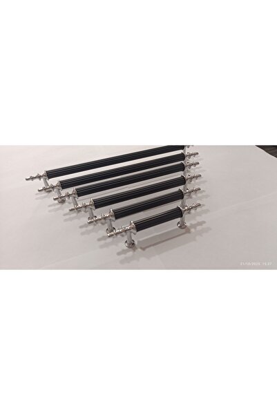 Arion EMİR 1 AD. SİYAH-KROM 64 MM Metal Vidalı KULP Dolap,şifonyer,ünite,komi...