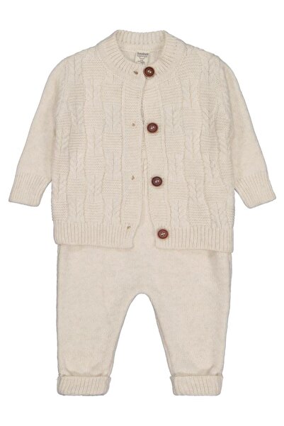 BEYBEK Cardigan Slopet 3-12 Months Set - Ecru 9-12 Months