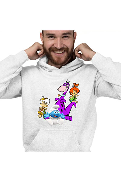 OEM Hanorac Barbati Familia Flintstone Dino Bebe Strumf Pebbles Bamm Bamm