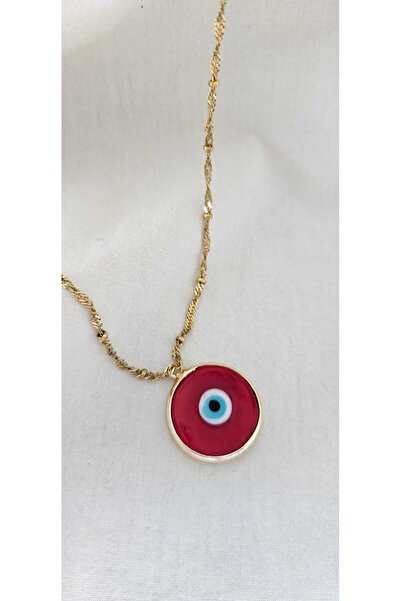 MITH SB TAKI Stainless Steel Chain Red Eye Evil Eye Necklace